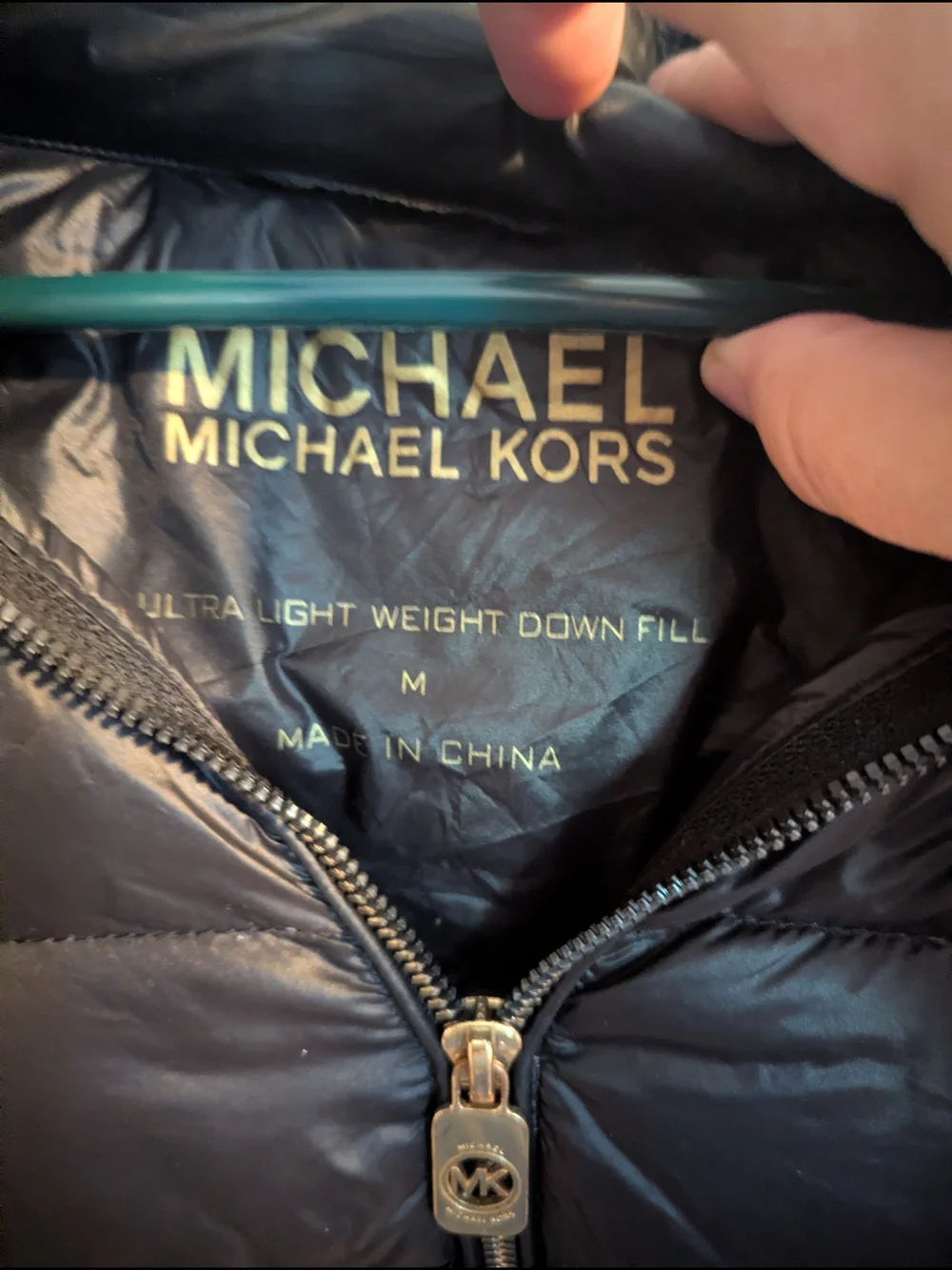 Michael Kors Black Quilted Packable Puffer Jacket Size M